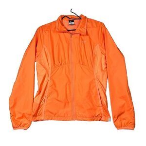 Nike‎ Fit Adult Medium Orange Full Zip Windbreaker Jacket